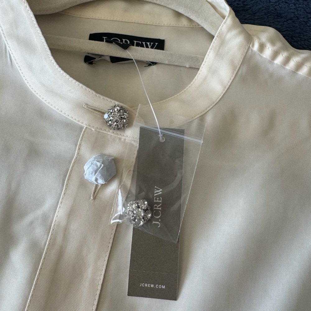 J.Crew Classic-fit cupro-blend shirt with jewel buttons
